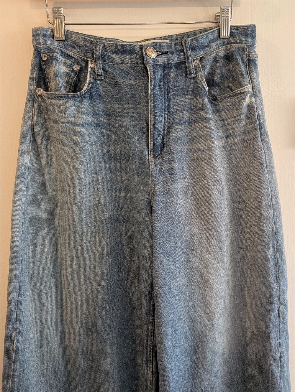 Rag & Bone Miramar Sofie Wide-Leg Pant Raily Sweatpant Jean Cotton Terry Size 29 - Picture 4 of 14